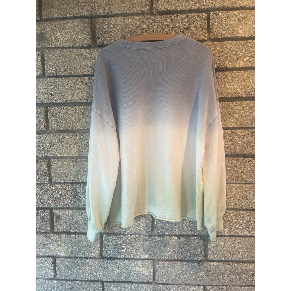 Rails Womens Gradient Crewneck Sweatshirt M Cotton Blend Blue & Cream Long Sleev - Picture 6 of 7